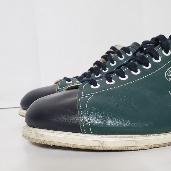 Linds Limited Edition Bowling Shoes Green Black Leather Men’s 11EE Made in USA main image 12